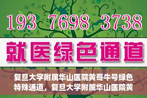 复旦大学附属华山医院黄哥牛号绿色特殊通道，复旦大学附属华山医院黄哥牛号，绿色特殊通道开启健康之门