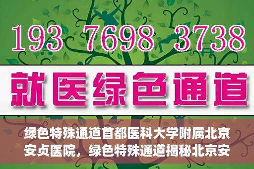 绿色特殊通道首都医科大学附属北京安贞医院，绿色特殊通道揭秘北京安贞医院的医疗力量与人文关怀
