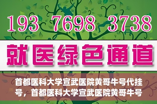 首都医科大学宣武医院黄哥牛号代挂号，首都医科大学宣武医院黄哥牛号助您轻松预约挂号