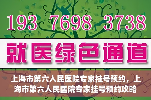 上海市第六人民医院专家挂号预约，上海市第六人民医院专家挂号预约攻略，一站式解决您的就医需求