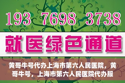 黄哥牛号代办上海市第六人民医院，黄哥牛号，上海市第六人民医院代办服务专业信赖