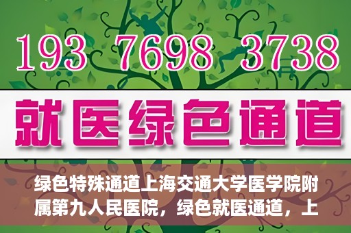 绿色特殊通道上海交通大学医学院附属第九人民医院，绿色就医通道，上海交通大学医学院附属第九人民医院的探索与实践