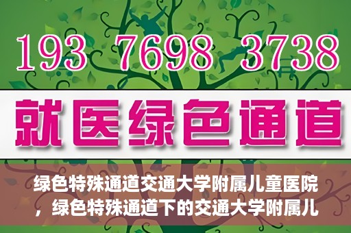 绿色特殊通道交通大学附属儿童医院，绿色特殊通道下的交通大学附属儿童医院守护之路