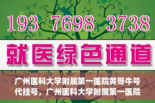 广州医科大学附属第一医院黄哥牛号代挂号，广州医科大学附属第一医院黄哥挂号攻略，轻松解决代挂号问题