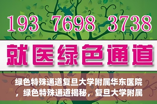 绿色特殊通道复旦大学附属华东医院，绿色特殊通道揭秘，复旦大学附属华东医院的独特之处