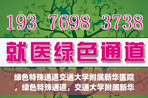 绿色特殊通道交通大学附属新华医院，绿色特殊通道，交通大学附属新华医院的探索与实践