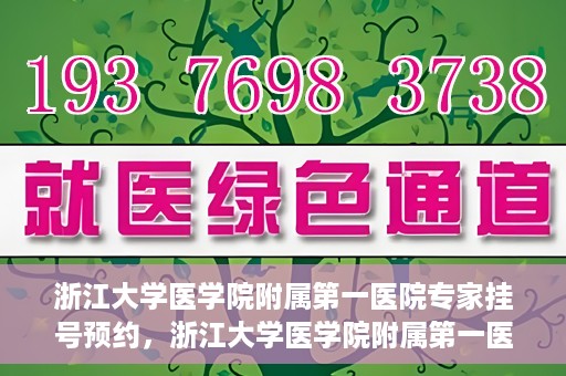 浙江大学医学院附属第一医院专家挂号预约，浙江大学医学院附属第一医院专家挂号预约攻略揭秘