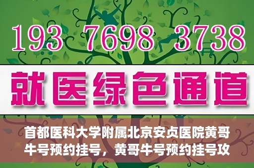 首都医科大学附属北京安贞医院黄哥牛号预约挂号，黄哥牛号预约挂号攻略，首都医科大学附属北京安贞医院就医指南