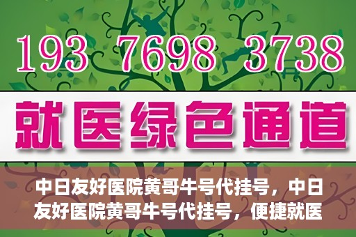 中日友好医院黄哥牛号代挂号，中日友好医院黄哥牛号代挂号，便捷就医背后的故事