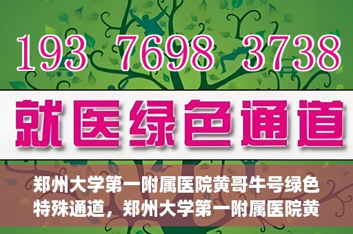 郑州大学第一附属医院黄哥牛号绿色特殊通道，郑州大学第一附属医院黄哥牛号，绿色特殊通道开启生命之门
