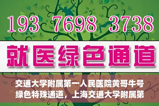 交通大学附属第一人民医院黄哥牛号绿色特殊通道，上海交通大学附属第一人民医院黄哥牛号，绿色特殊通道开启健康之门