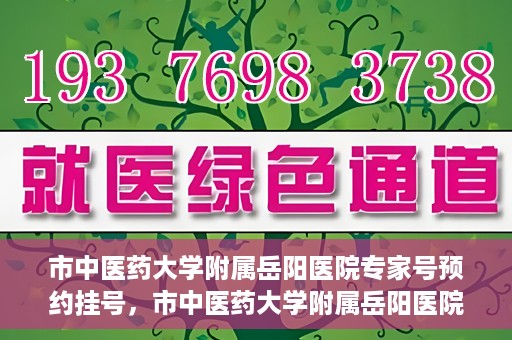 市中医药大学附属岳阳医院专家号预约挂号，市中医药大学附属岳阳医院专家号预约挂号攻略揭秘