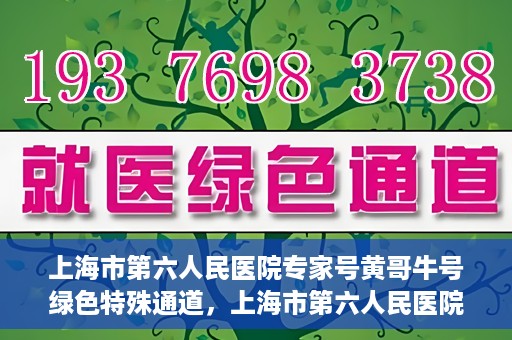 上海市第六人民医院专家号黄哥牛号绿色特殊通道，上海市第六人民医院专家黄哥牛号，绿色特殊通道助您快速就医