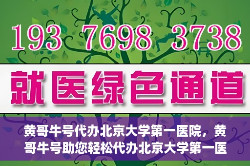 黄哥牛号代办北京大学第一医院，黄哥牛号助您轻松代办北京大学第一医院事务