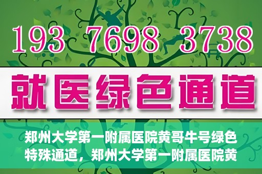 郑州大学第一附属医院黄哥牛号绿色特殊通道，郑州大学第一附属医院黄哥牛号，绿色特殊通道开启生命之门