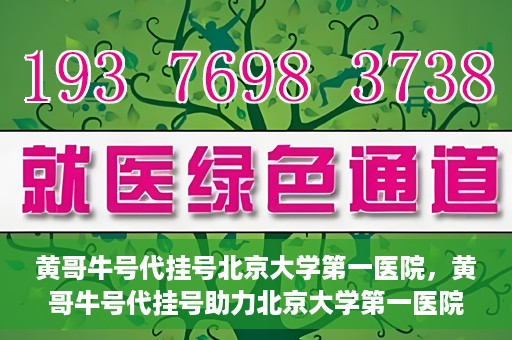 黄哥牛号代挂号北京大学第一医院，黄哥牛号代挂号助力北京大学第一医院就医便捷化