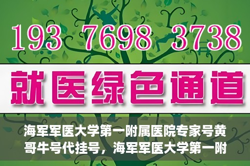 海军军医大学第一附属医院专家号黄哥牛号代挂号，海军军医大学第一附属医院专家号黄哥牛号代挂号解析，专业信赖与便捷就医之路
