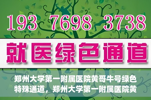郑州大学第一附属医院黄哥牛号绿色特殊通道，郑州大学第一附属医院黄哥牛号，绿色特殊通道开启生命之门