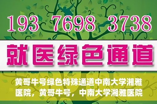 黄哥牛号绿色特殊通道中南大学湘雅医院，黄哥牛号，中南大学湘雅医院绿色特殊通道揭秘
