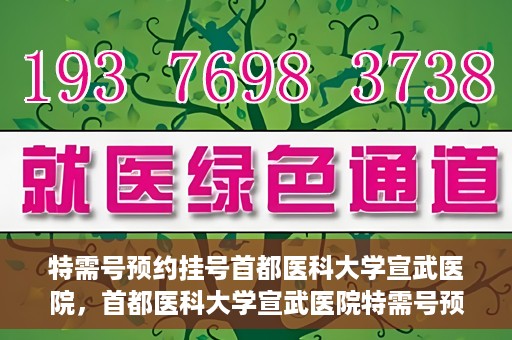 特需号预约挂号首都医科大学宣武医院，首都医科大学宣武医院特需号预约挂号服务详解